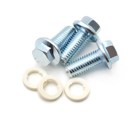 Hexagonal Flange Waterproof Bolt With Washer Galvanization Zinc Plating Grade 4.8 / 8.8 / 10.9
